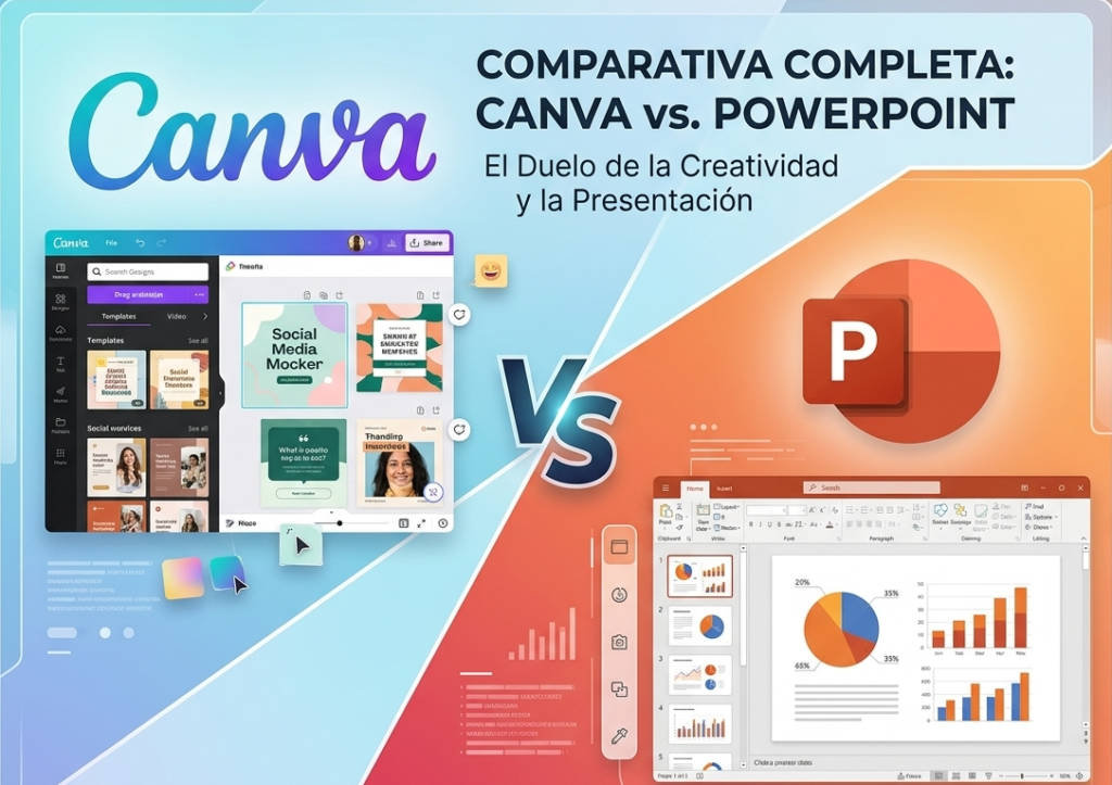 Canva vs PowerPoint: cuál usar para presentaciones